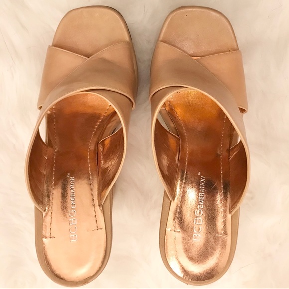 BCBGeneration Tan Platform Wedge | Size 8.5 - Picture 3 of 6